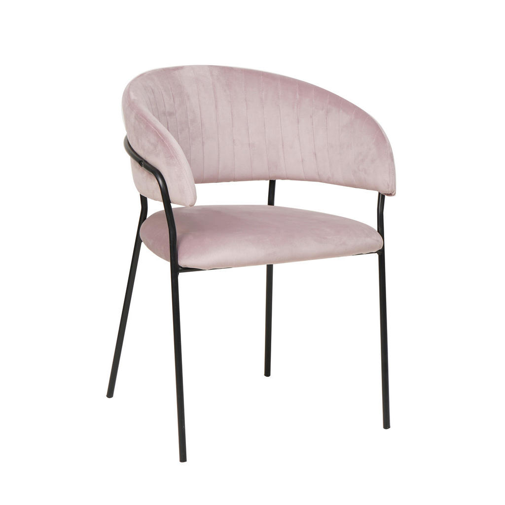 Livetastic Armlehnstuhl, Rosa, Textil, Rundrohr, 55x80x50 cm, Esszimmer, Stühle, Esszimmerstühle, Armlehnenstühle von Livetastic