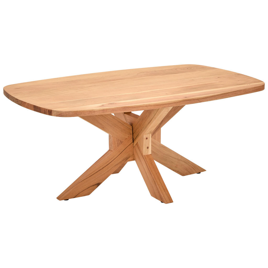 Livetastic Couchtisch, Holz, Akazie, Hartholz,Hartholz,Hartholz, oval, Sternfuß, 70x45x110 cm, Fsc, einfacher Aufbau, Wohnzimmer, Wohnzimmertische, Couchtische von Livetastic