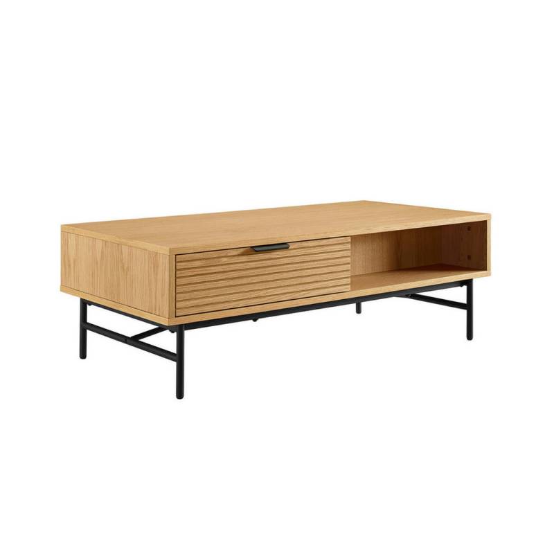 Livetastic COUCHTISCH Schwarz, Eiche