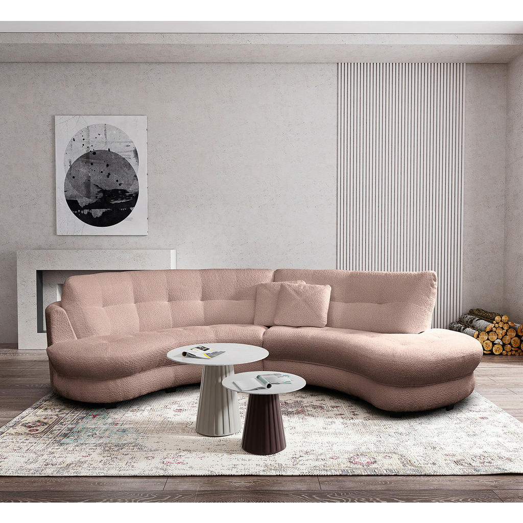 Livetastic Ecksofa, Rosa, Textil, 4-Sitzer, Füllung: Polyester, Rundform, L-Form, 300x113 cm, Made in EU, Fußauswahl, Lederauswahl, Stoffauswahl, Hocker erhältlich, Rücken echt, Wohnzimmer, Sofas & Couches, Wohnlandschaften, Ecksofas Livetastic Ecksofa, Rosa, Textil, 4-Sitzer, Füllung: Polyester, Rundform, L-Form, 300x113 cm, Made in EU, Fußauswahl, Lederauswahl, Stoffauswahl, Hocker erhältlich, Rücken echt, Wohnzimmer, Sofas & Couches, Wohnlandschaften, Ecksofas von Livetastic