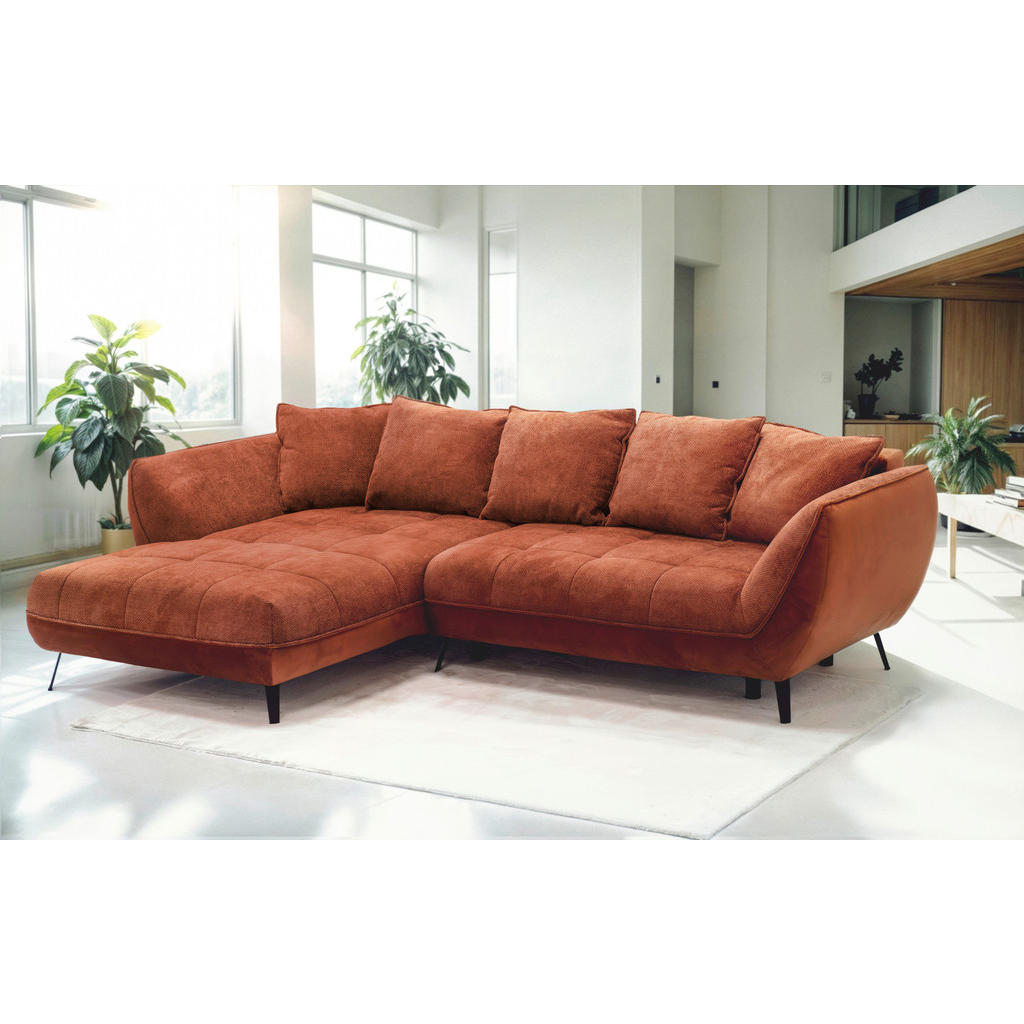 Livetastic Ecksofa Midway, Rost, Textil, 3-Sitzer, Füllung: Schaumstoff, Schaumstoffflocken, L-Form, Ottomane links, 282x187 cm, Made in EU, Liegefunktion, Rücken echt, Wohnzimmer, Sofas & Couches, Wohnlandschaften, Ecksofas Livetastic Ecksofa Midway, Rost, Textil, 3-Sitzer, Füllung: Schaumstoff, Schaumstoffflocken, L-Form, Ottomane links, 282x187 cm, Made in EU, Liegefunktion, Rücken echt, Wohnzimmer, Sofas & Couches, Wohnlandschaften, Ecksofas von Livetastic