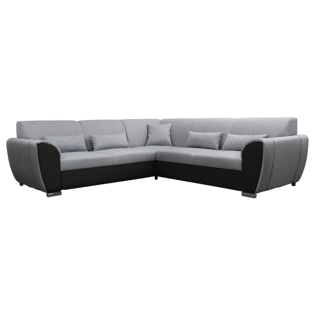 Livetastic ECKSOFA Schwarz, Hellgrau