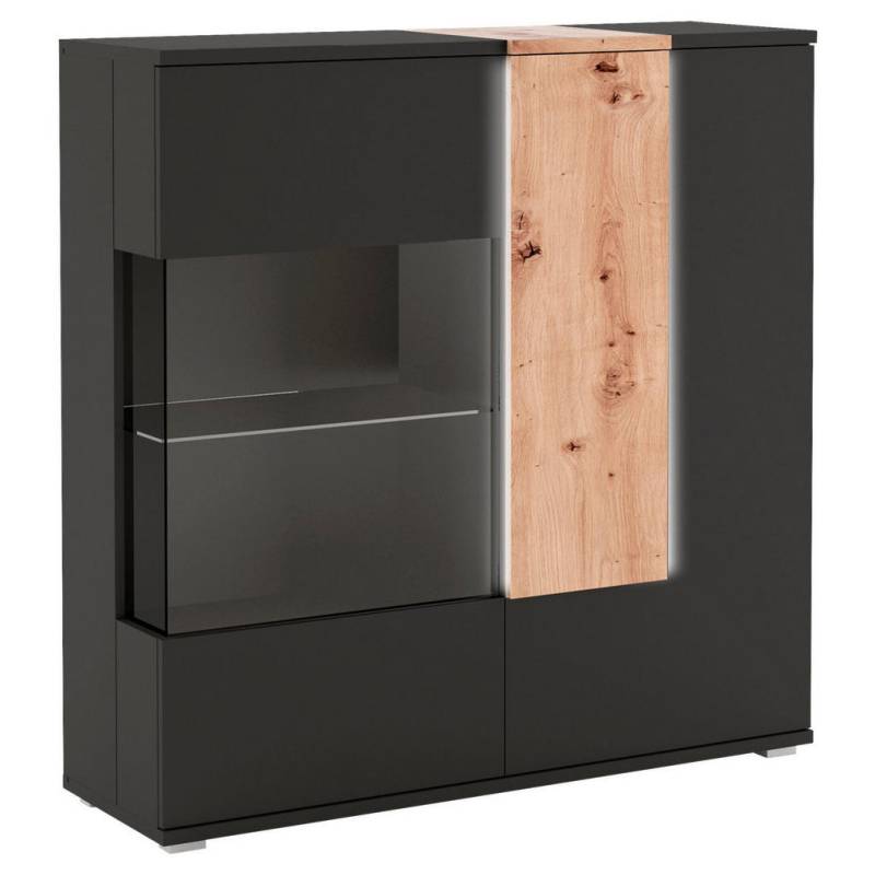 Livetastic HIGHBOARD Schwarz, Eiche Artisan