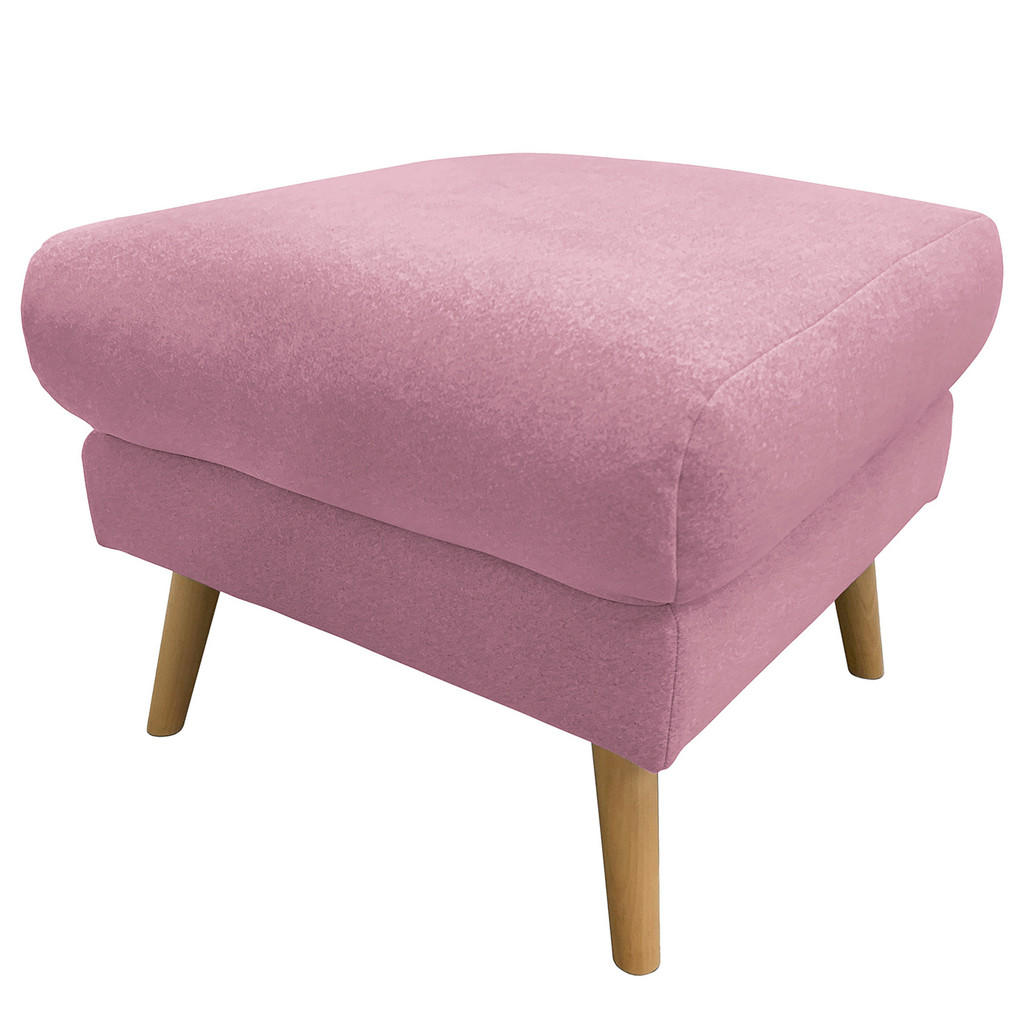 Livetastic Hocker Tromso, Rosa, Textil, Buche, rechteckig, 43x18x15 cm, Made in EU, Wohnzimmer, Hocker, Sitzhocker von Livetastic