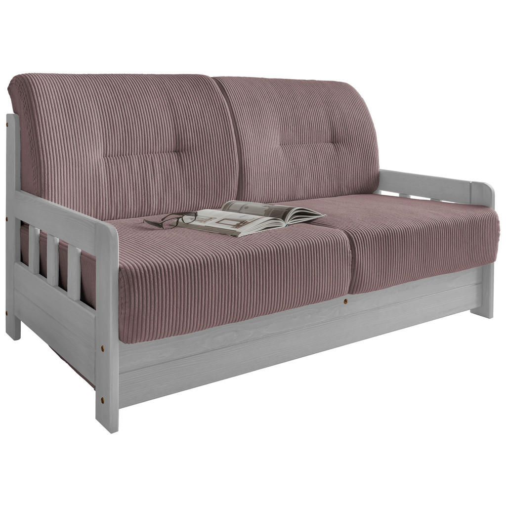 Livetastic Schlafsofa, Rosa, Textil, Kiefer, massiv, 2-Sitzer, 154x88x90 cm, Made in EU, einzeln ausziehbar, Armteil links, rechts, Kinder- & Jugendzimmer, Jugendmöbel, Jugendsofas von Livetastic