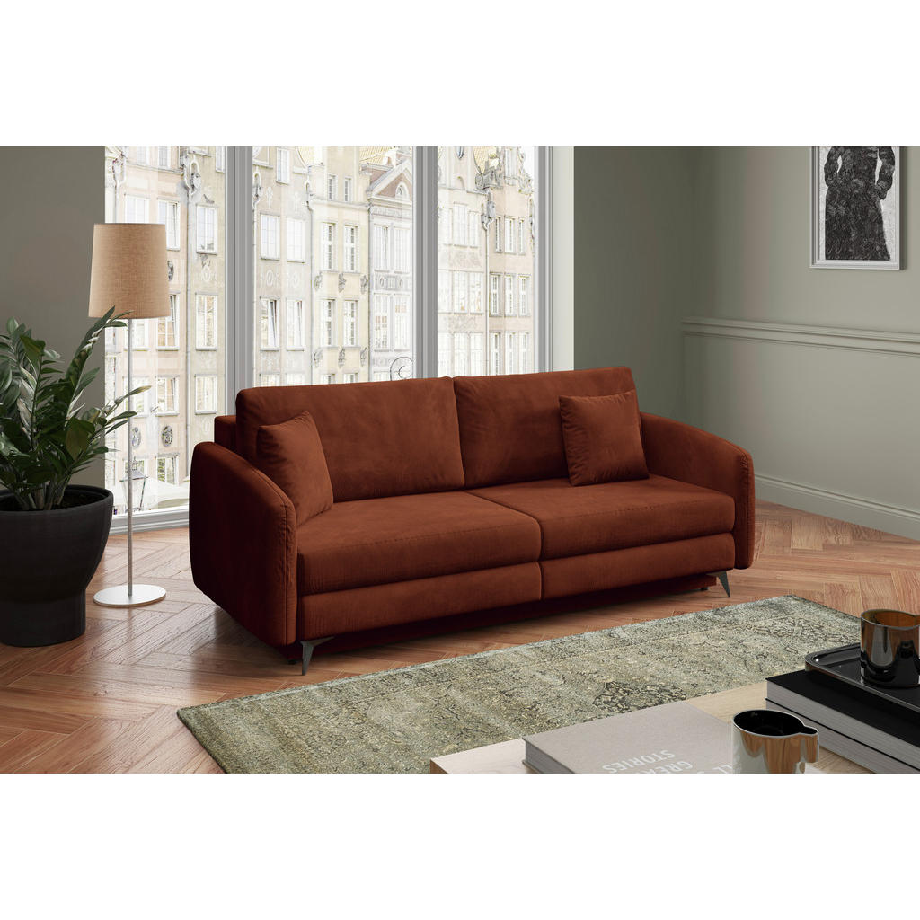 Livetastic Schlafsofa Ingrid, Rost, Textil, 3-Sitzer, Füllung: Polyurethan (Pur), Silikon,Polyurethan (Pur), Silikon, 230x100x103 cm, Made in EU, Wohnzimmer, Sofas & Couches, Schlafsofas, Schlafsofas mit Bettkasten Livetastic Schlafsofa Ingrid, Rost, Textil, 3-Sitzer, Füllung: Polyurethan (Pur), Silikon,Polyurethan (Pur), Silikon, 230x100x103 cm, Made in EU, Wohnzimmer, Sofas & Couches, Schlafsofas, Schlafsofas mit Bettkasten von Livetastic