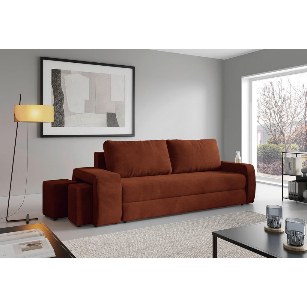 Livetastic Schlafsofa Ines, Rost, Textil, 3-Sitzer, Füllung: Polyurethan (Pur), Silikon, 258x98x95 cm, Made in EU, Wohnzimmer, Sofas & Couches, Schlafsofas, Schlafsofas mit Bettkasten Livetastic Schlafsofa Ines, Rost, Textil, 3-Sitzer, Füllung: Polyurethan (Pur), Silikon, 258x98x95 cm, Made in EU, Wohnzimmer, Sofas & Couches, Schlafsofas, Schlafsofas mit Bettkasten von Livetastic