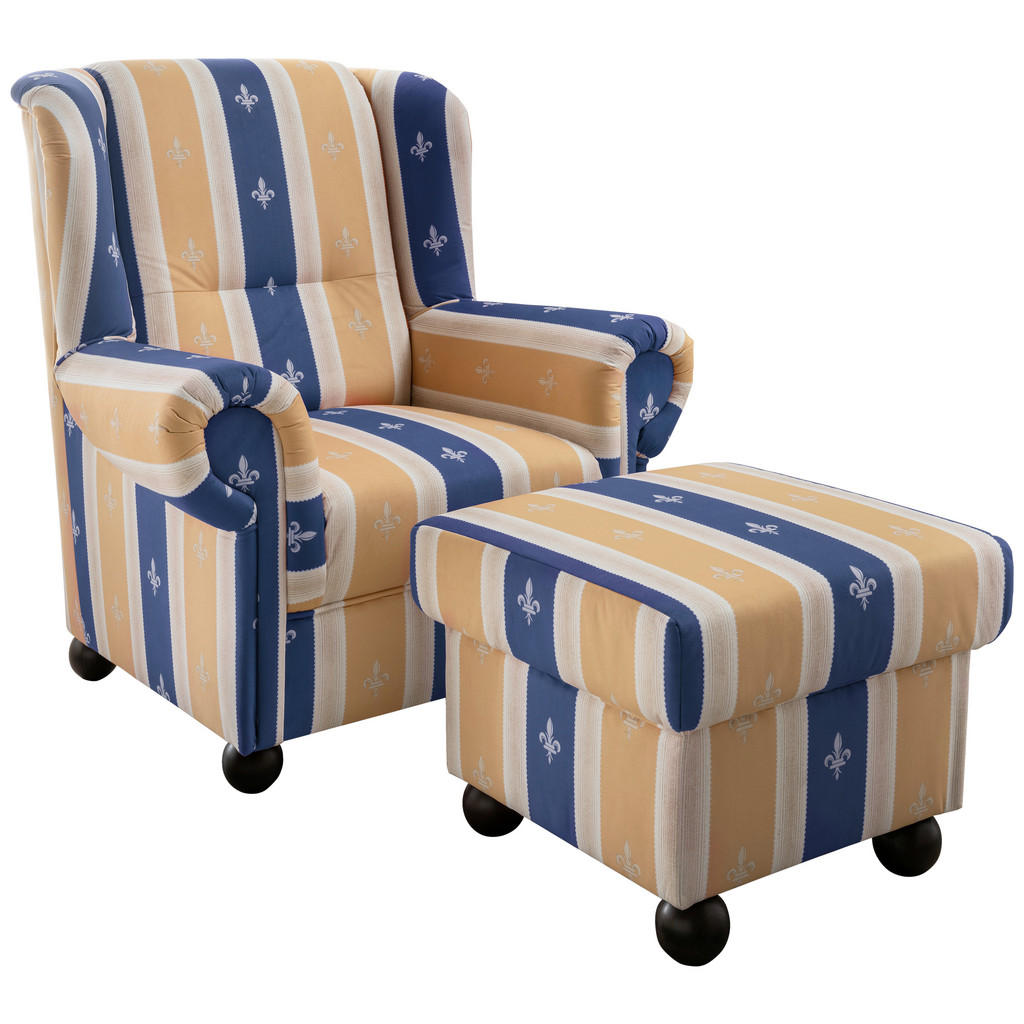 Livetastic Sesselset, Blau, Textil, Buche, Streifen, 92x102x145 cm, Made in EU, Wohnzimmer, Sessel, Relaxsessel Livetastic Sesselset, Blau, Textil, Buche, Streifen, 92x102x145 cm, Made in EU, Wohnzimmer, Sessel, Relaxsessel von Livetastic