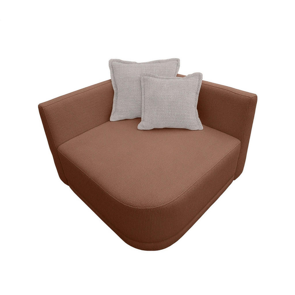 Livetastic Sofa Zuri, Rost, Textil, 1-Sitzer, Füllung: Silikon,Silikon, 110x75x115 cm, Made in EU, Rücken echt, Wohnzimmer, Sofas & Couches, Sofas von Livetastic