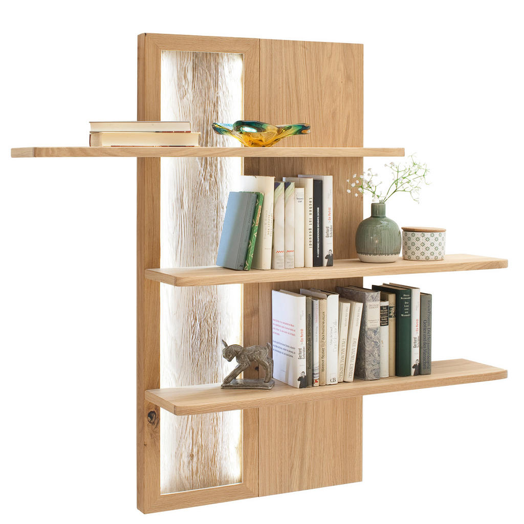 Livetastic Wandregal Santori, Eiche, Holz, Eiche, furniert,furniert, teilmassiv,massiv, 121x26x115 cm, Made in EU, Wohnzimmer, Regale, Wandregale Livetastic Wandregal Santori, Eiche, Holz, Eiche, furniert,furniert, teilmassiv,massiv, 121x26x115 cm, Made in EU, Wohnzimmer, Regale, Wandregale von Livetastic