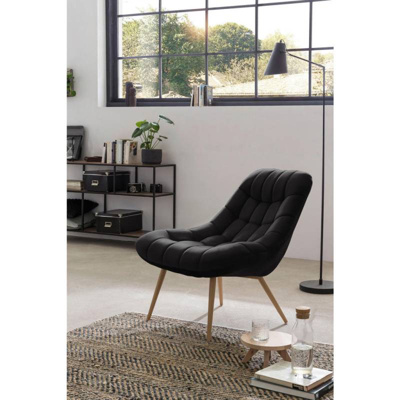 Livetastic XXL-SESSEL Natur, Schwarz
