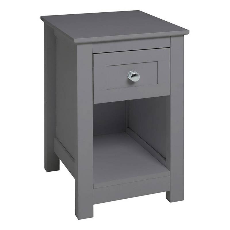 Livingandhome NACHTTISCH Grau