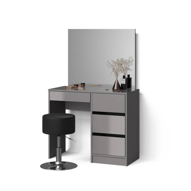 Livinity® SCHMINKTISCH-SET Grau, Grau