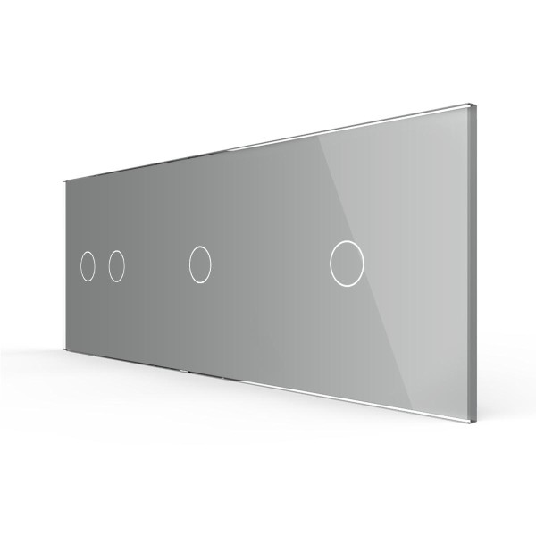 3-fache Blende 3 Touch-Schalter Grau VL-C7-C2-C1-C1-15 LIVOLO
