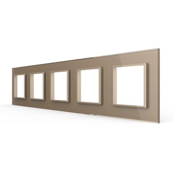 Livolo Glasblende 5 Module Gold VL-C7-SR-SR-SR-SR-SR-13 LIVOLO