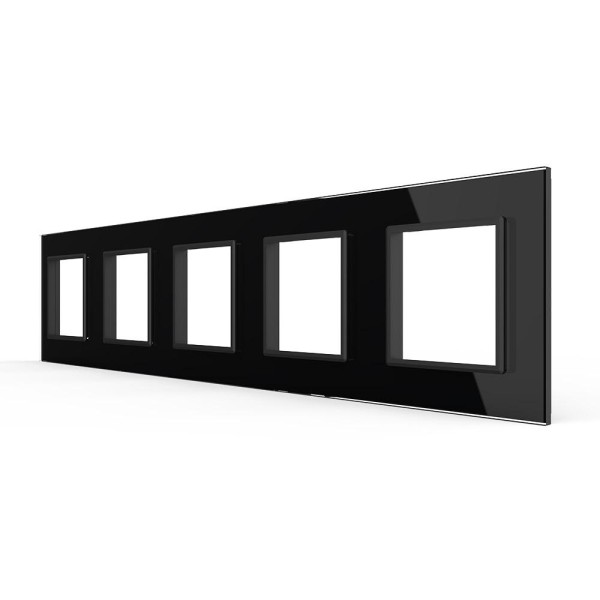 5-fache Blende 5 Module Schwarz-A VL-C7-SR/SR/SR/SR/SR-12-A LIVOLO