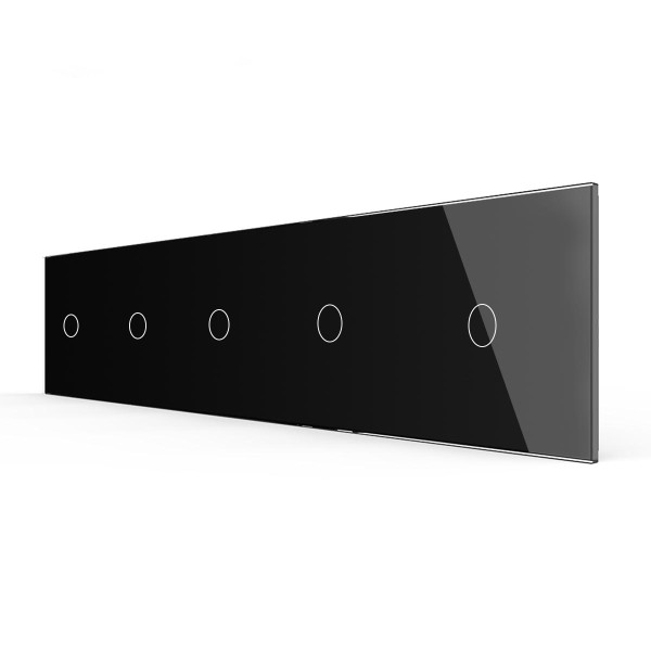 5-fache Blende 5 Touch-Schalter Schwarz VL-C7-C1-C1-C1-C1-C1-12 LIVOLO