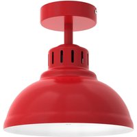 Loft Deckenlampe Metall Rot Weiß H:23 cm E27 dekorativ von Luminex