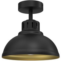 Loft Deckenlampe Metall Schwarz Gold H:23 cm dekorativ von Luminex