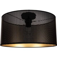 Loft Deckenleuchte Metall in Schwarz Gold E27 rund von Belis