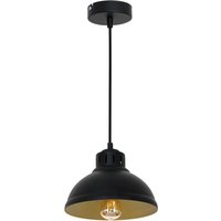 Loft Hängelampe Schwarz Gold Metall Ø21 cm akzentuiert Loft Hängelampe Schwarz Gold Metall Ø21 cm akzentuiert von Luminex