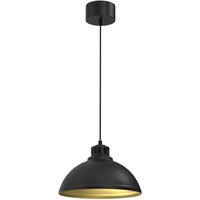 Loft Hängelampe Schwarz Gold Metall Ø30 cm akzentuiert Loft Hängelampe Schwarz Gold Metall Ø30 cm akzentuiert von Luminex