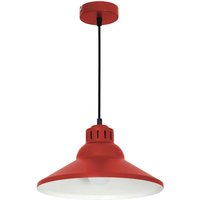 Loft Pendelleuchte Metall Rot Weiß Ø30 cm E27 dekorativ von Luminex