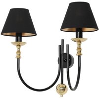 Loft Wandlampe blendarm Stoff Schirm E14 B:48 cm Schwarz Loft Wandlampe blendarm Stoff Schirm E14 B:48 cm Schwarz von ALDEX