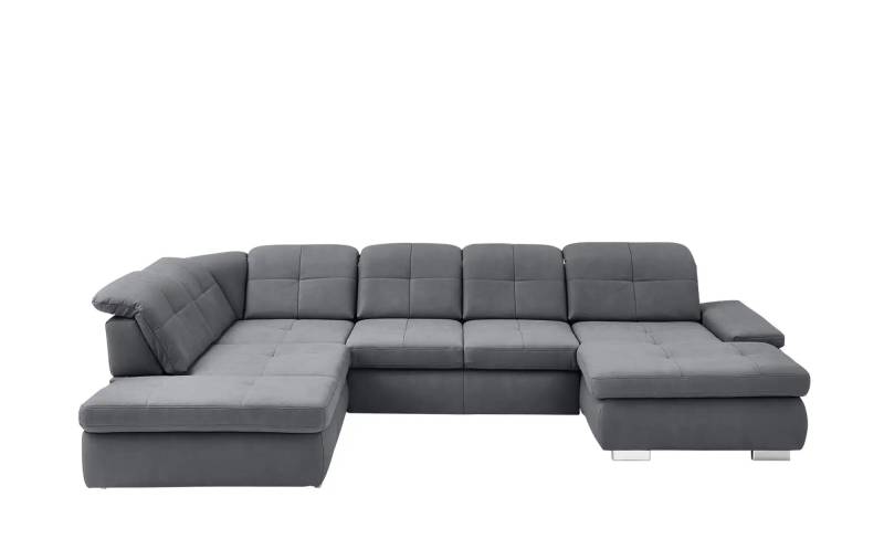 Lounge Collection Wohnlandschaft aus Mikrofaser Affair ¦ grau ¦ Maße (cm): B: 371 H: 100 T: 260.0 Polstermöbel > Sofas > Wohnlandschaften - Höffner