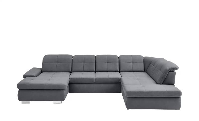 Lounge Collection Wohnlandschaft aus Mikrofaser Affair ¦ grau ¦ Maße (cm): B: 371 H: 100 T: 260.0 Polstermöbel > Sofas > Wohnlandschaften - Höffner