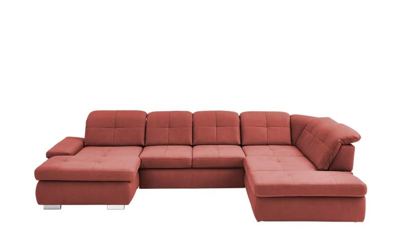 Lounge Collection Wohnlandschaft aus Mikrofaser Affair ¦ rot ¦ Maße (cm): B: 371 H: 100 T: 260.0 Polstermöbel > Sofas > Schlafsofas - Höffner