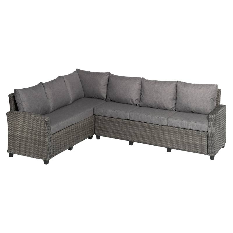 Lounge-Ecksofa 'Delia' 274/188 cm braun/grau