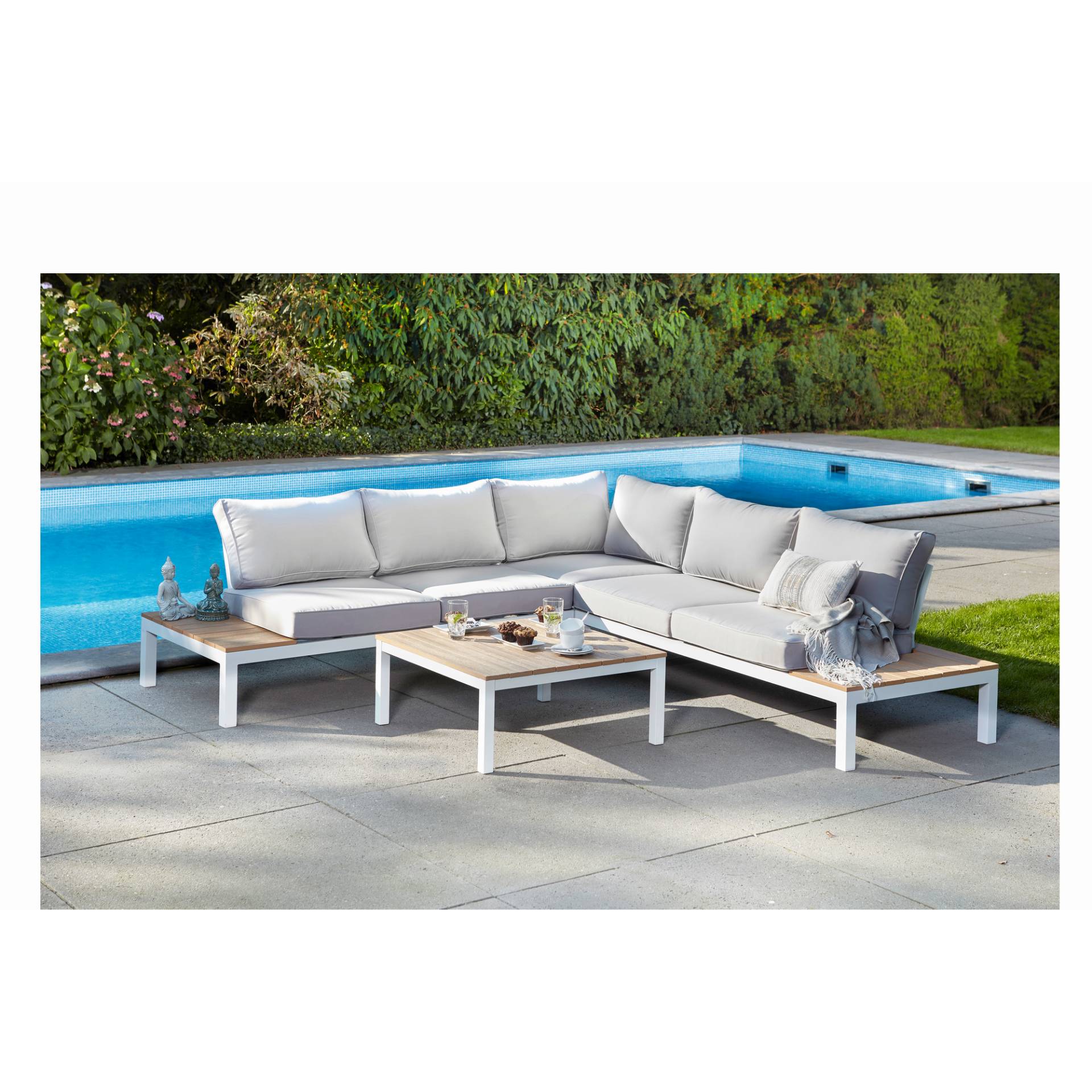 Lounge-Set 'Adriana' grau 4-teilig Lounge-Set 'Adriana' grau 4-teilig