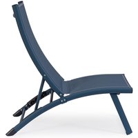 Loungesessel Taylor 2er-Set aus Aluminium, Blau