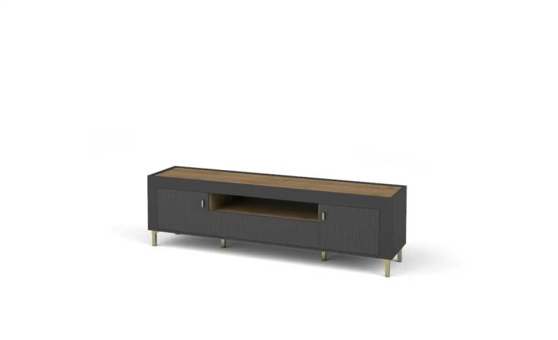 Lowboard  Mossa ¦ schwarz ¦ Maße (cm): B: 177 H: 52 Kommoden & Sideboards > Lowboards - Höffner