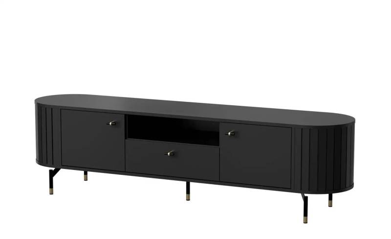 Lowboard   ¦ schwarz ¦ Maße (cm): B: 180 H: 49 Kommoden & Sideboards > Lowboards - Möbel Kraft
