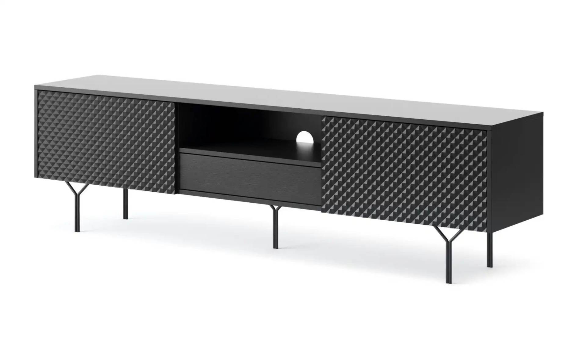 Lowboard   ¦ schwarz ¦ Maße (cm): B: 180 H: 51 Kommoden & Sideboards > Lowboards - Möbel Kraft