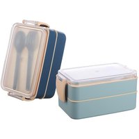 Lunchbox-Set MICHELINO 1 Stück 2 Sorten unsortiert 4tlg. inkl. 1 Löffel und 1 Gabel Mehrfarbig