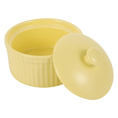 Lurrose Ceramic Soup Bowl Dish Ramekins for Baking Ceramic Rice Bowl Ceramic Ramekins Baking Cups for Dipping Sauces Ramekin Round Griddle