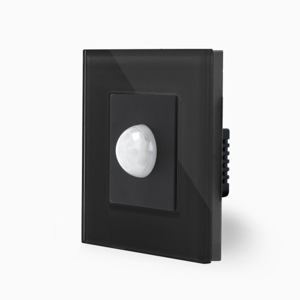 Glas IR Bewegungsmelder LED geeignet Schwarz MP-SR01-LXBG1-12 LUXUS TIME