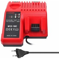 Asupermall - M12-18C Li-Ionen-Akku-Ladegerät für Milwaukee 12 v 14,4 v 18 v C1418C 48-11-1815/1828/1840 M18 M14 M12 Lithium-Akku von ASUPERMALL