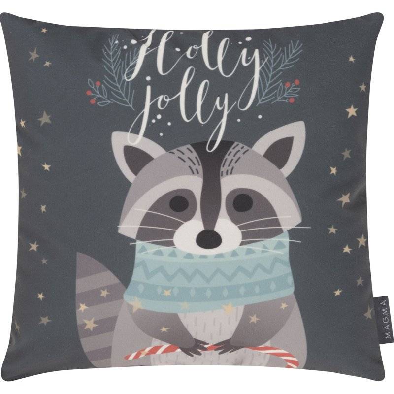 MAGMA Heimtex - Kissen MERRY KIDS - Waschbär - 40 x 40 cm