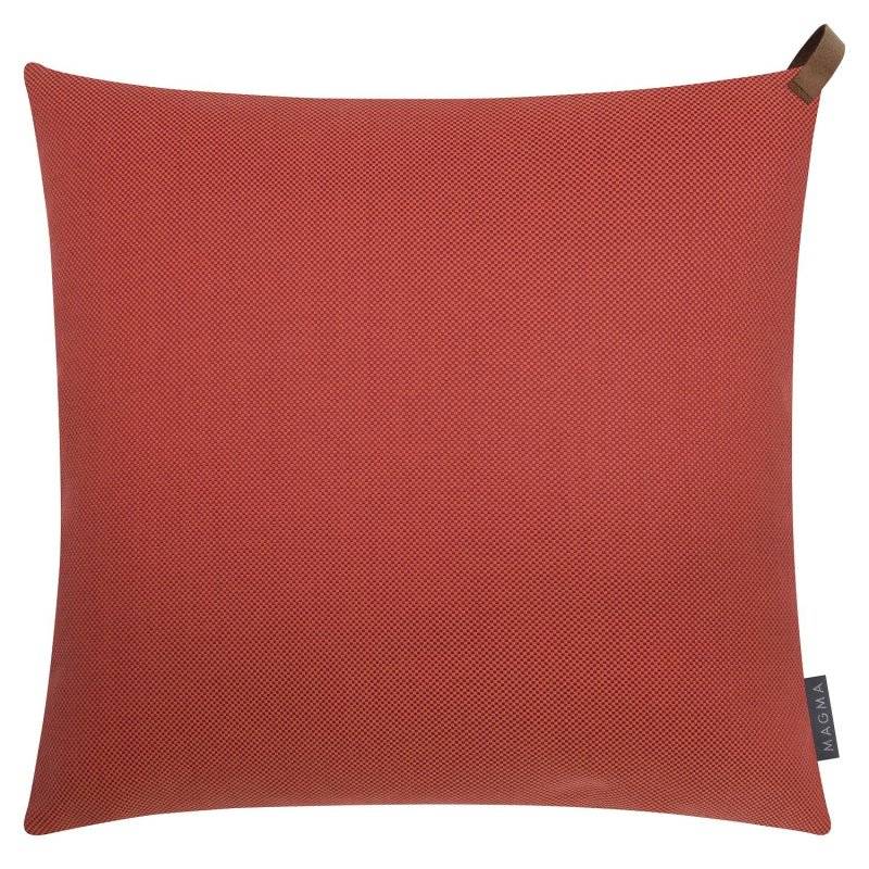 MAGMA Heimtex - Kissenhülle Korfu - mit RV - Terracotta - 50 cm x 50 cm