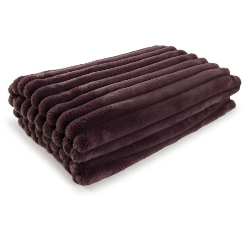 MAGMA Heimtex - Plaid RAYA - 140 x 200 cm - Aubergine