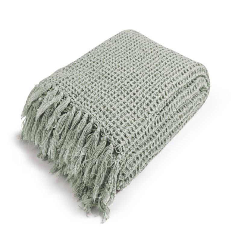 MAGMA Heimtex - Plaid Waffle - 130 x 170 cm - Salbei