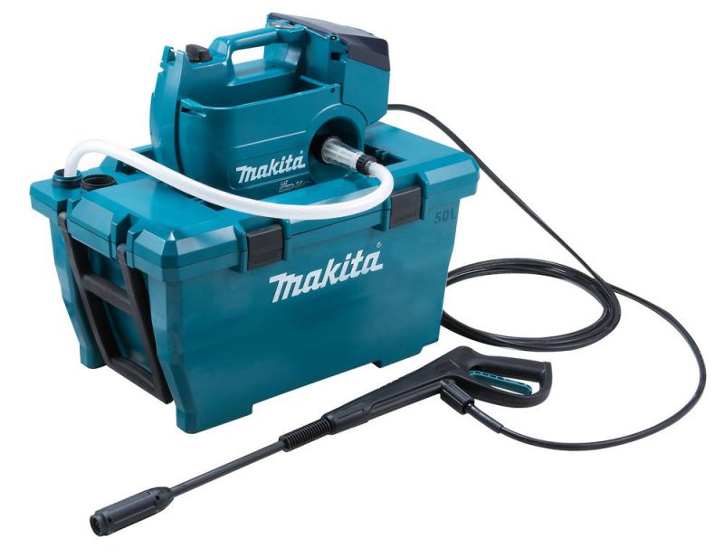 MAKITA Akku-Hochdruckreiniger 2x18V (ohne Akku, ohne Ladegerät) inkl. Wasser- und Transportbox - DHW080ZK von MAKITA