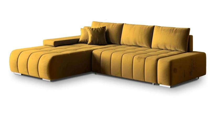 MASSENO Ecksofa mit Schlaffunktion Alese ¦ gelb ¦ Maße (cm): B: 265 H: 85 Polstermöbel > Sofas > Ecksofas - Möbel Kraft