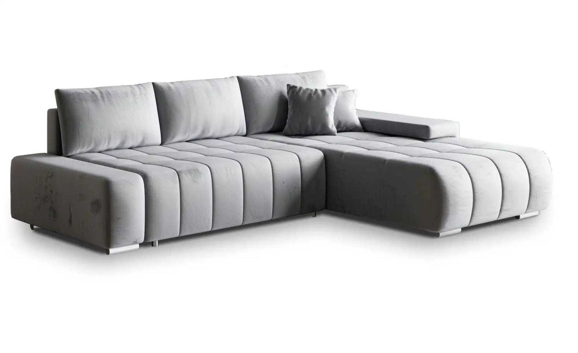 MASSENO Ecksofa mit Schlaffunktion Alese ¦ grau ¦ Maße (cm): B: 265 H: 85 Polstermöbel > Sofas > Ecksofas - Möbel Kraft
