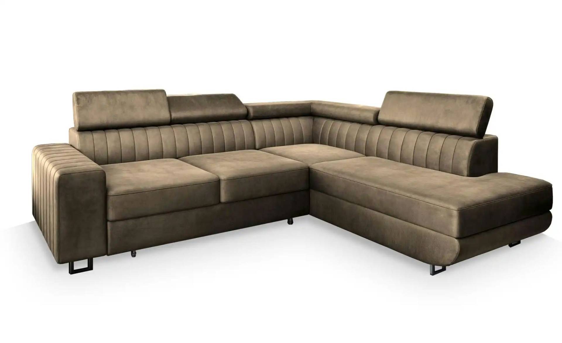MASSENO Ecksofa mit Schlaffunktion Nola ¦ beige ¦ Maße (cm): B: 253 H: 88 Polstermöbel > Sofas > Ecksofas - Möbel Kraft