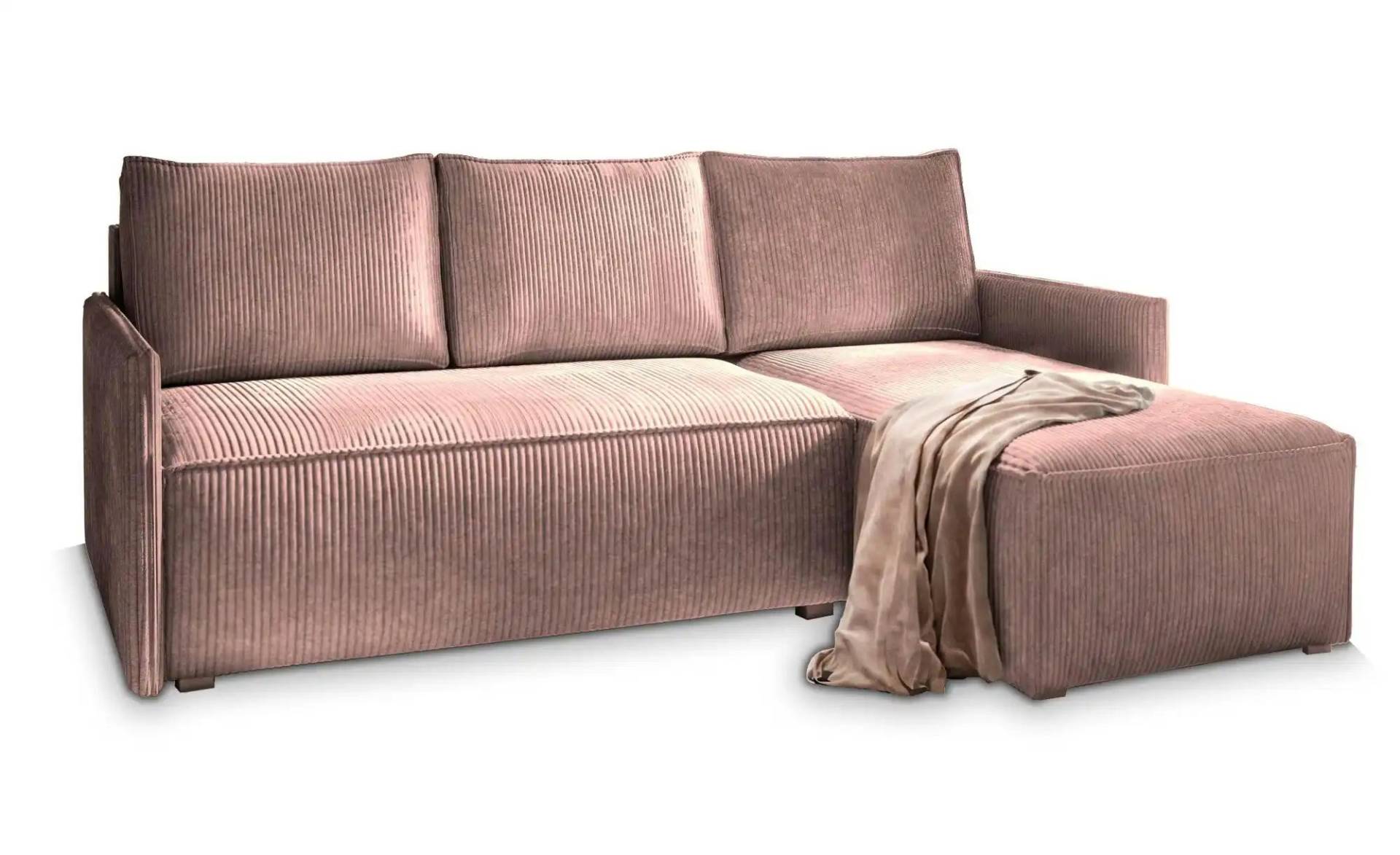 MASSENO Ecksofa mit Schlaffunktion Perusi ¦ lila/violett ¦ Maße (cm): B: 206 H: 85 Polstermöbel > Sofas > Ecksofas - Möbel Kraft